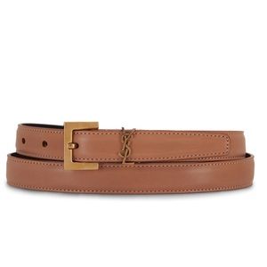 YSL tan leather belt